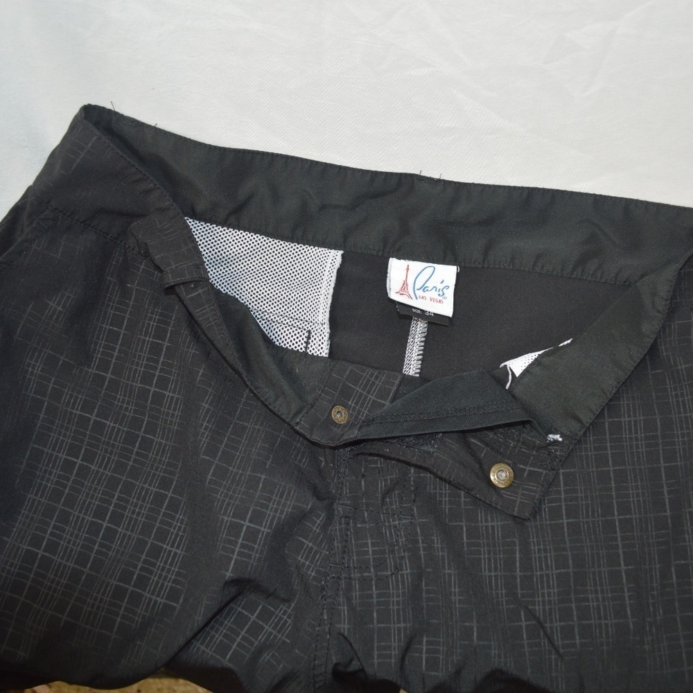 Mens Paris Las Vegas Black Board Shorts 34 - Picture 3 of 3